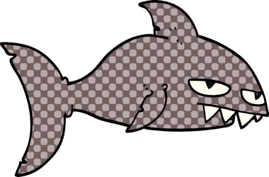 Bir insan tarafından çizilmiş ölümcül köpekbalığı.