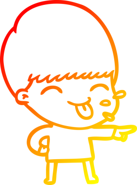 İnsan tarafından çizilmiş bir çizgi film karakterinin sıcak çizgi çizimi.