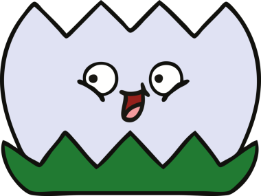 Bir insan tarafından çizilmiş tatlı bir nilüfer çiçeği karikatürü.