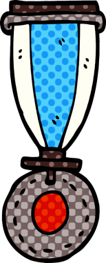 Bir insan tarafından çizilmiş karalama madalyası.