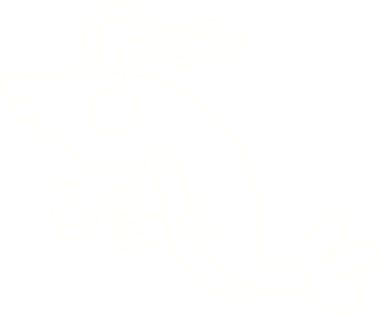 Bir insan tarafından çizilmiş karides tebeşiri.