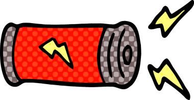 Bir insan tarafından çizilmiş karalama elektrik pili.