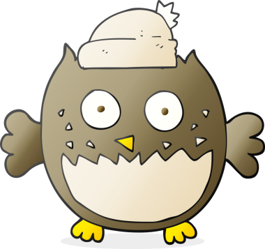 Bir insan tarafından çizilmiş baykuş çizimi.