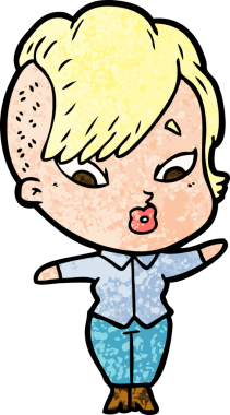 Bir insan tarafından çizilmiş bir karikatür.