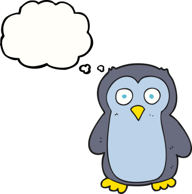 Bir insan tarafından çizilmiş serbest çizim baloncuk pengueni.