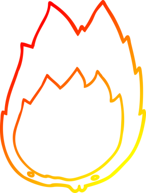 Bir insanın çizdiği çizgi film alevlerinin sıcaklığı.