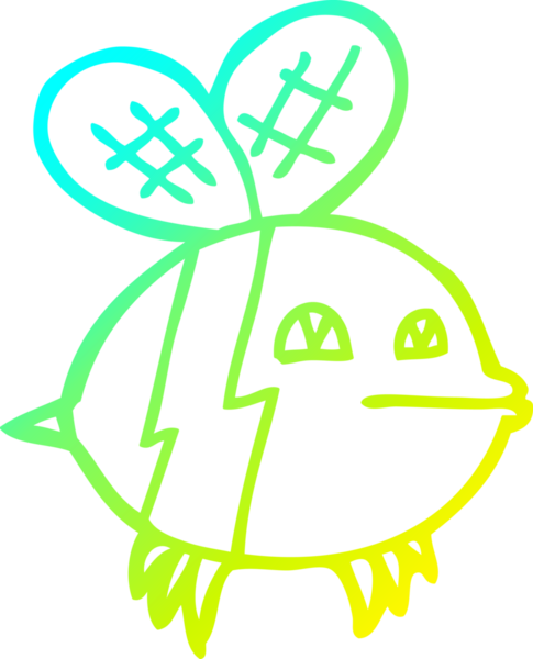 Bir insan tarafından çizilmiş karikatür arısı çizimi