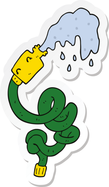 Bir insan tarafından çizilmiş karikatür hortumunun çıkartması.