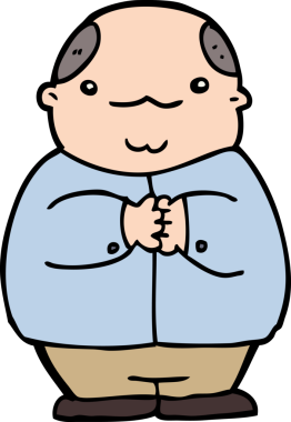 Bir insan tarafından çizilmiş keltoş bir adam.