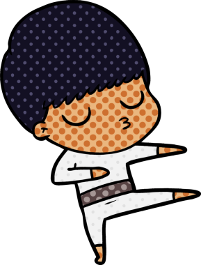 Bir insan tarafından çizilmiş sakin çocuk çizgi filmi.