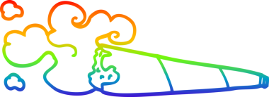 Bir insan tarafından çizilmiş sigara tiryakisi çizgi çizgi çizimi.