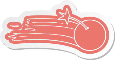 Bir insan tarafından çizilmiş bir bombanın karikatür çıkartması.