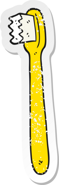 Bir insan tarafından çizilmiş diş fırçasının sıkıntılı çıkartması.