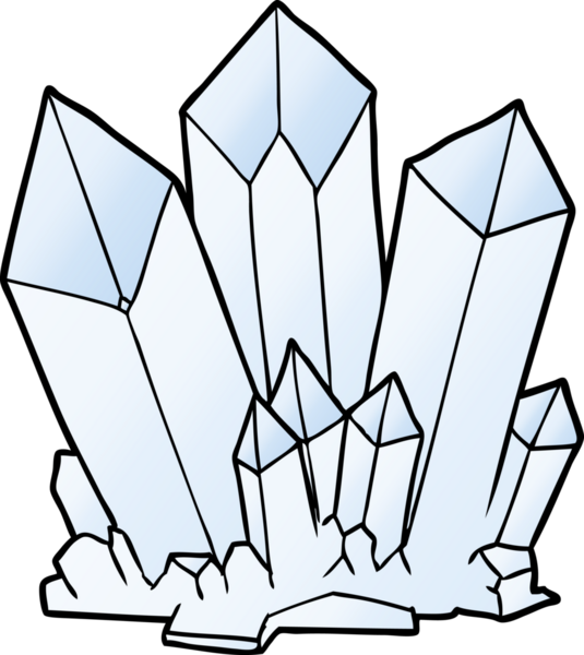 bir insan tarafından çizilmiş karikatür kristalleri