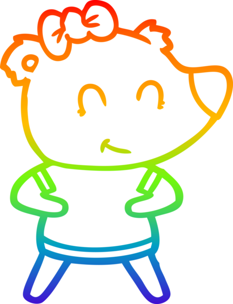 Bir insan tarafından çizilmiş dişi ayı çizgi filmi.