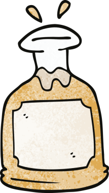 Bir insan tarafından çizilmiş viski sürahisi.