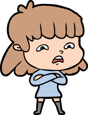 Bir insan tarafından çizilmiş endişeli bir karikatür.