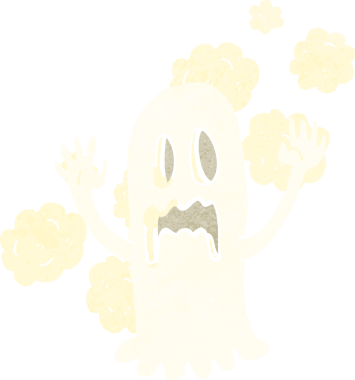 Bir insan tarafından çizilmiş garip bir hayalet.