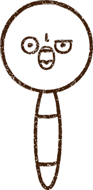 Bir insan tarafından çizilen Büyüteç Kömür Çizimi