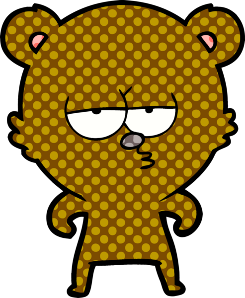 Bir insan tarafından çizilmiş bir çizgi film karakteri.