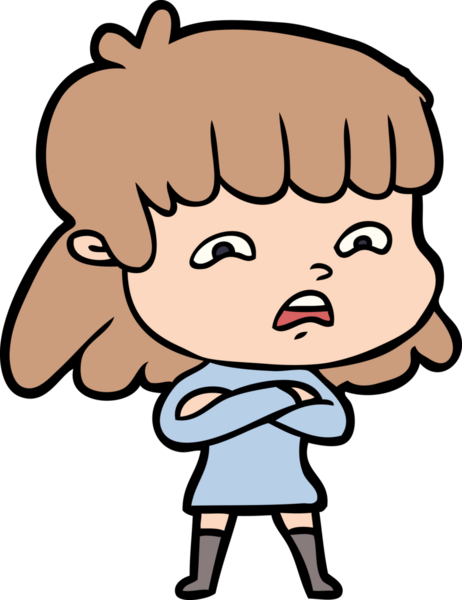 Bir insan tarafından çizilmiş endişeli bir karikatür.