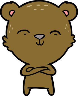 Bir insan tarafından çizilmiş bir çizgi film karakteri.