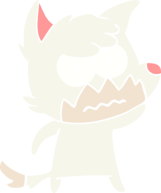 Bir insan tarafından çizilmiş düz renkli çizgi film.