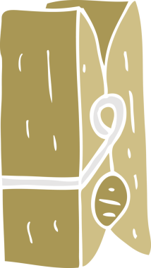 Bir insan tarafından çizilmiş düz renk çizgi film çivisi