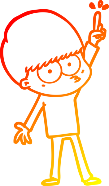 Sinirli bir çizgi film çocuğunun insan tarafından çizilmiş sıcak çizgi çizgisi.