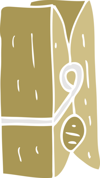 Bir insan tarafından çizilmiş düz renk çizgi film çivisi