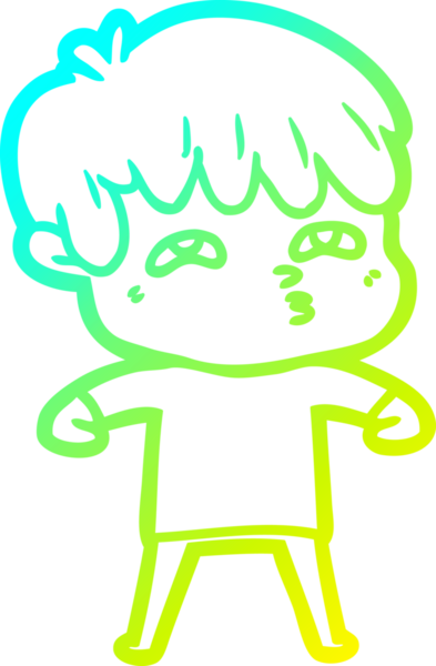 Bir insan tarafından çizilmiş soğuk gradyan çizgi çizimi.