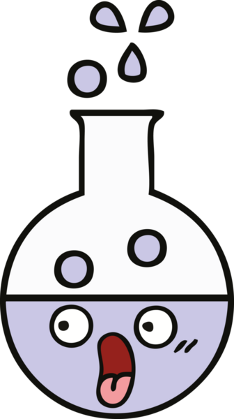 Bir insan tarafından çizilmiş bir test tüpü karikatürü.