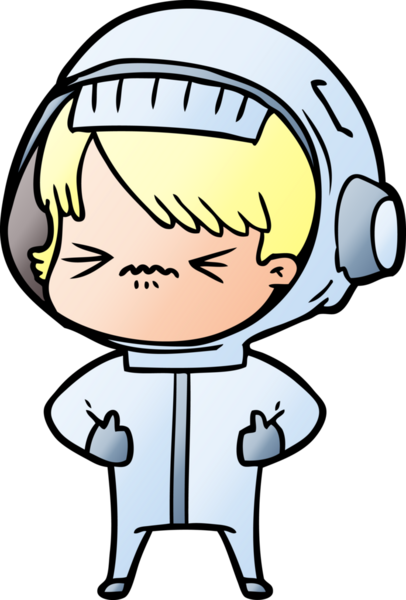 Bir insan tarafından çizilmiş astronot kadın.