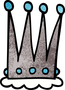 Bir insan tarafından çizilmiş karalama tacı.