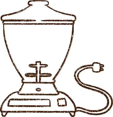 Bir insan tarafından çizilmiş Mutfak Karıştırıcı Kömür Çizimi