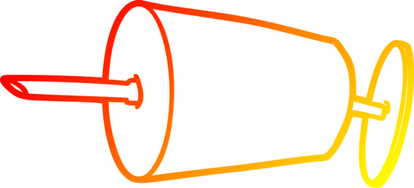 Bir insan tarafından çizilmiş karikatür tıbbi şırınganın sıcak çizgi çizimi