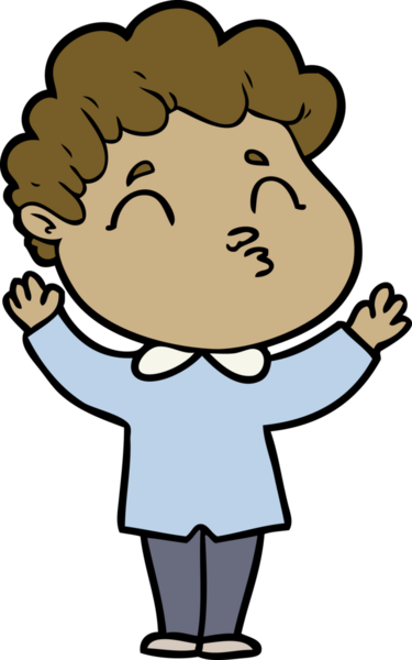 Bir insan tarafından çizilmiş karikatür adam omuz silkiyor.