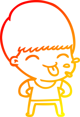 Bir insan tarafından çizilmiş komik bir çizgi film çocuğu çizimi.