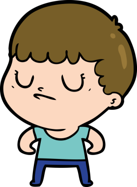 Bir insan tarafından çizilmiş huysuz çocuk çizgi filmi.