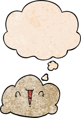bir insan tarafından çizilmiş grunge desen biçiminde düşünce baloncuğu olan çizgi film bulutu
