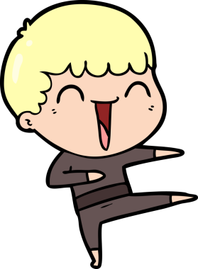 Bir insan tarafından çizilmiş mutlu bir adam.