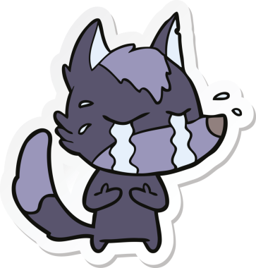 Bir insan tarafından çizilmiş bir karikatür çıkartması.