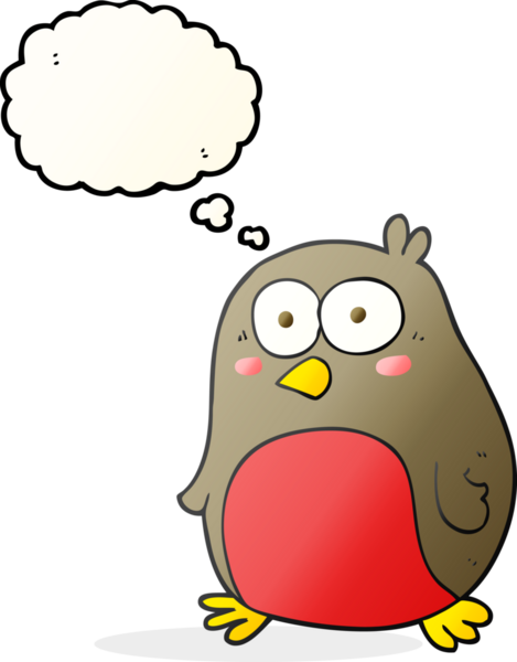 Bir insan tarafından çizilmiş serbest çizim baloncuk Robin çizgi filmi