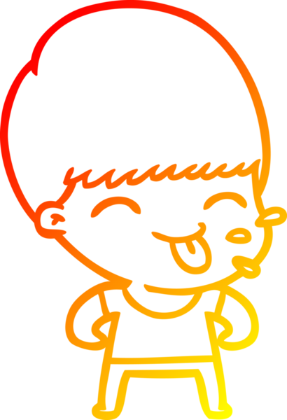 Bir insan tarafından çizilmiş komik bir çizgi film çocuğu çizimi.