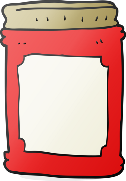 Bir insan tarafından çizilmiş serbest çizim reçel kavanozu.