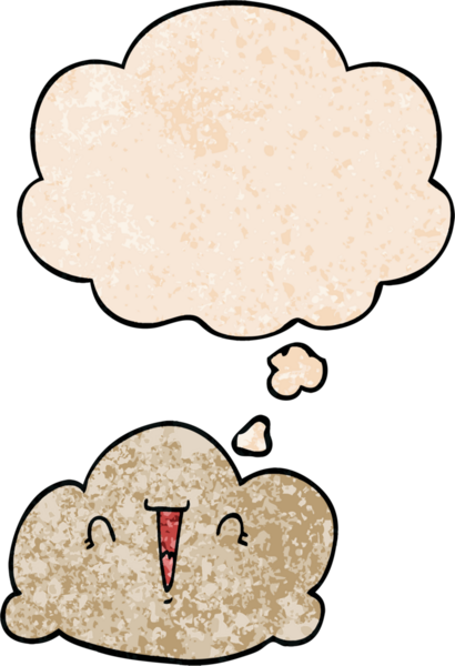bir insan tarafından çizilmiş grunge desen biçiminde düşünce baloncuğu olan çizgi film bulutu