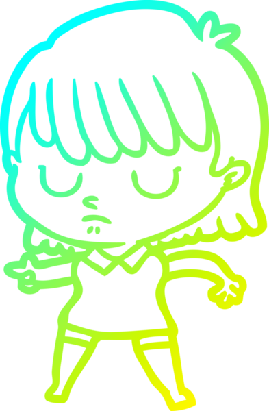 Bir insan tarafından çizilmiş bir karikatür kadın çizimi.