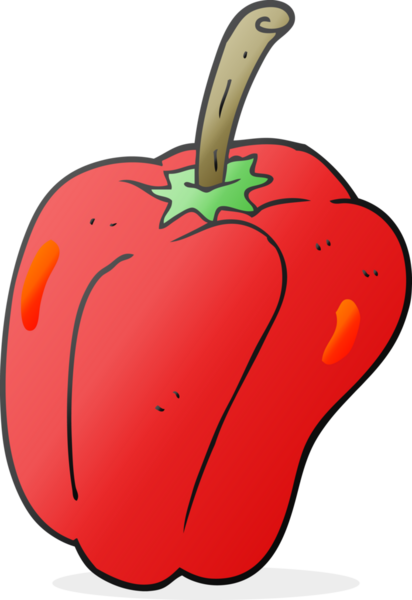 Bir insan tarafından çizilmiş karikatür biberi.