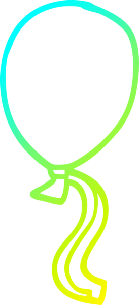 Bir insan tarafından çizilen kırmızı balonun soğuk gradyan çizgisi