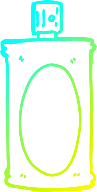 Bir insan tarafından çizilen çizgi film spreyinin soğuk gradyan çizimi